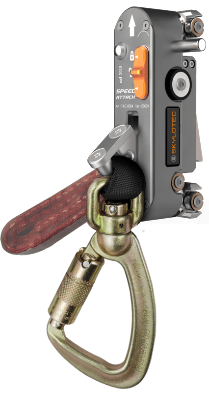 SKYTAC SPEED ATTACH løpebrems vertikal fallsikringssystem for utkobling